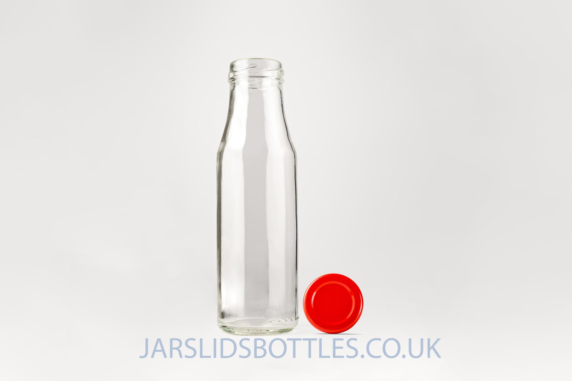 200ml Glass Milk Bottle red lids