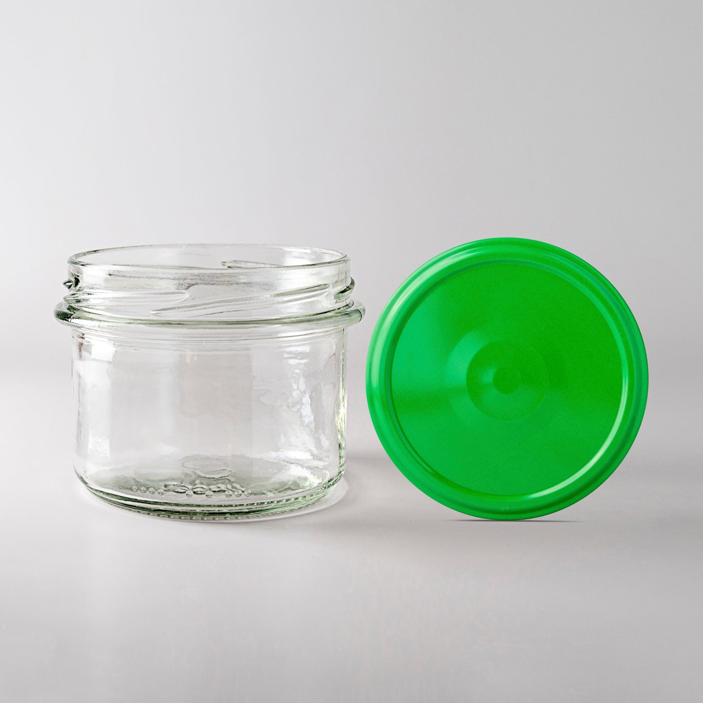 235ml bonta glass jar  green lid
