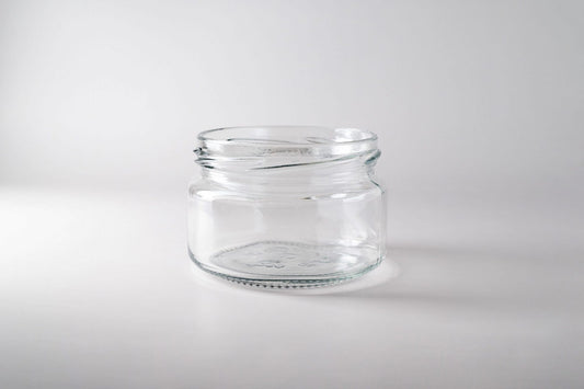 250 ml squat low profile glass jar