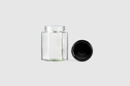 Glass Jar 280ml Hexagonal - Southern Jar Company Ltd