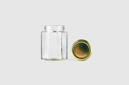 Glass Jar 280ml Hexagonal - Southern Jar Company Ltd