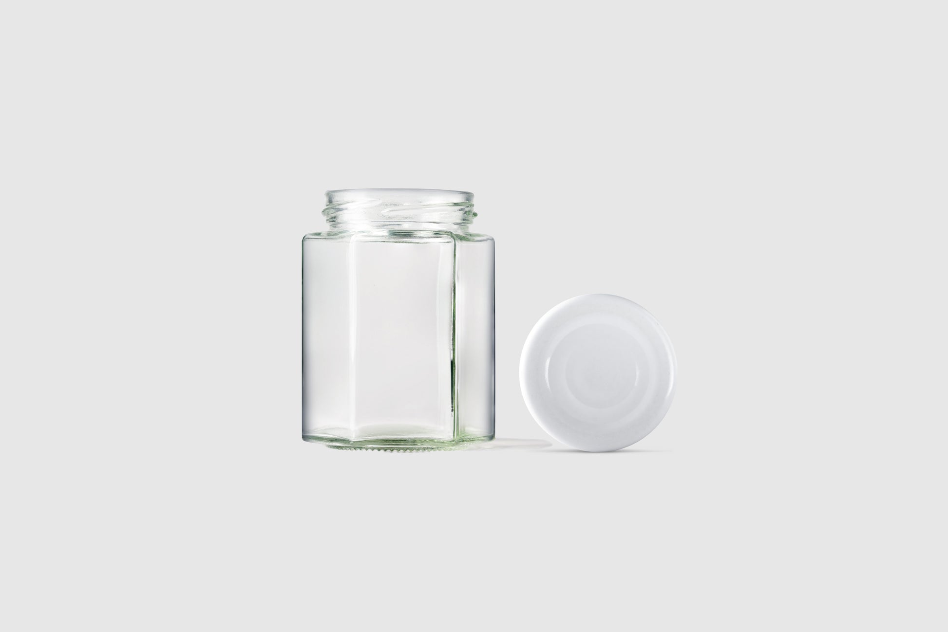 Glass Jar 280ml Hexagonal - Southern Jar Company Ltd