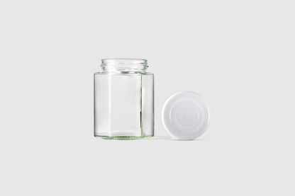 Glass Jar 280ml Hexagonal - Southern Jar Company Ltd