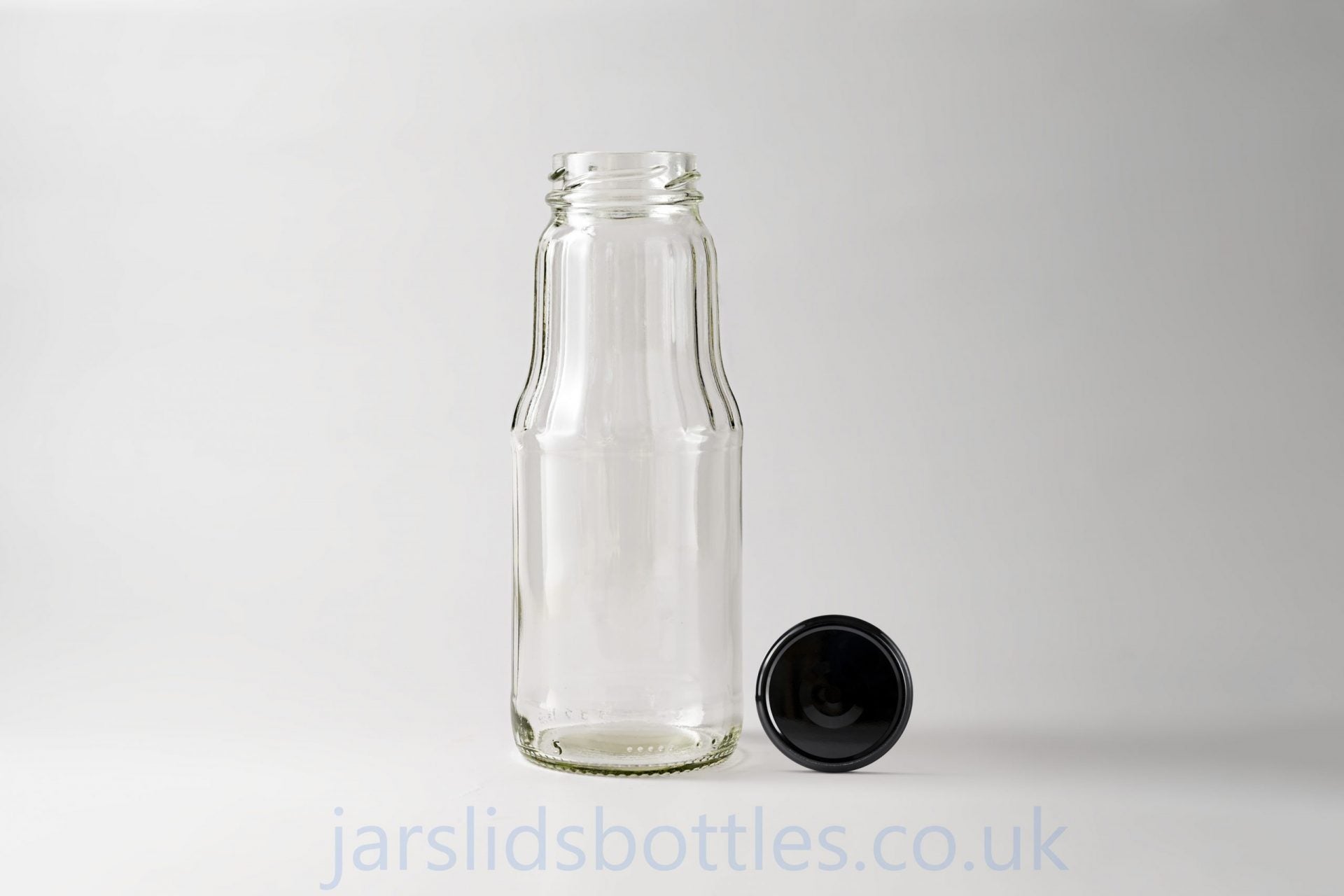 300ml Glass Juice Bottle Fruit black lid