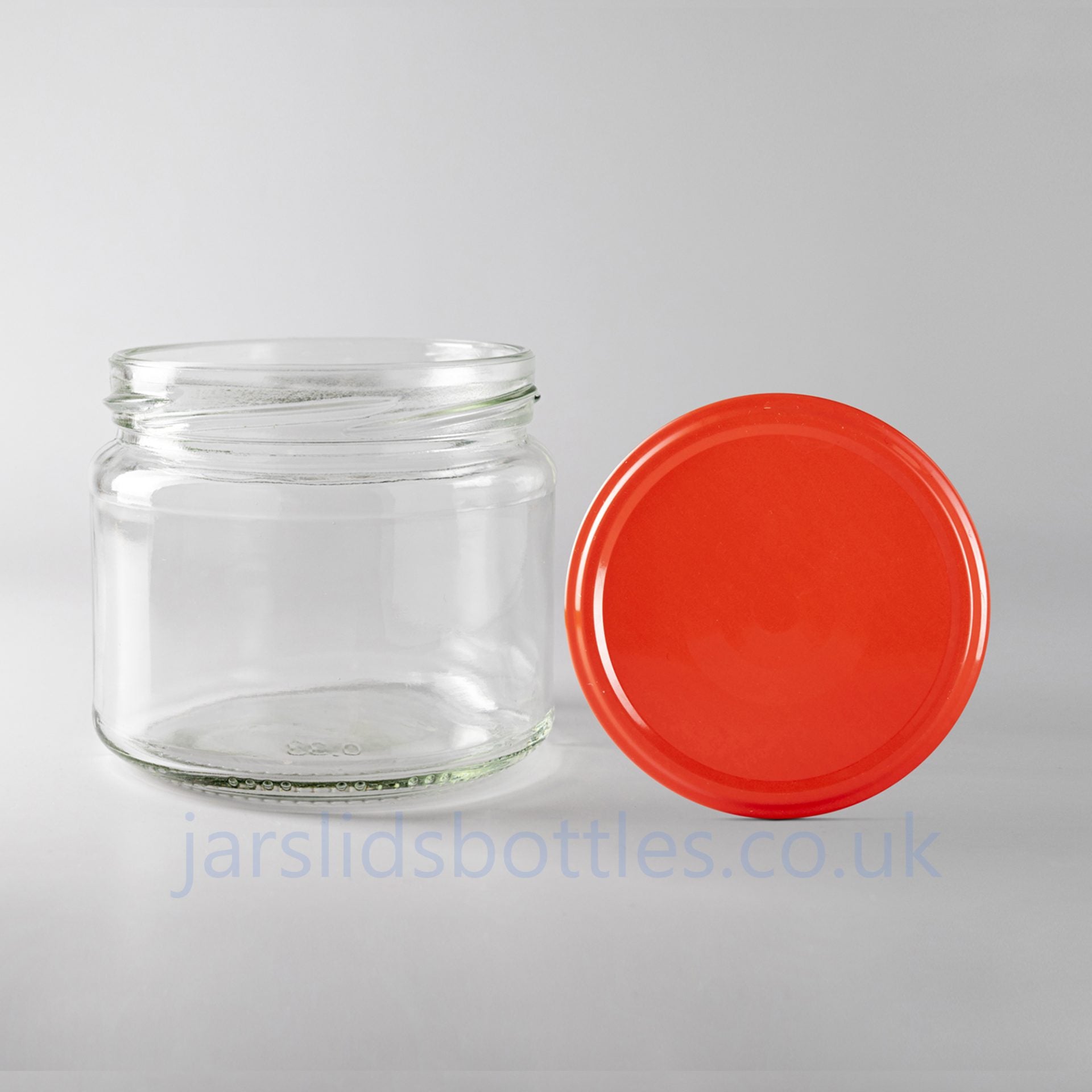 330ml glass jar red lid