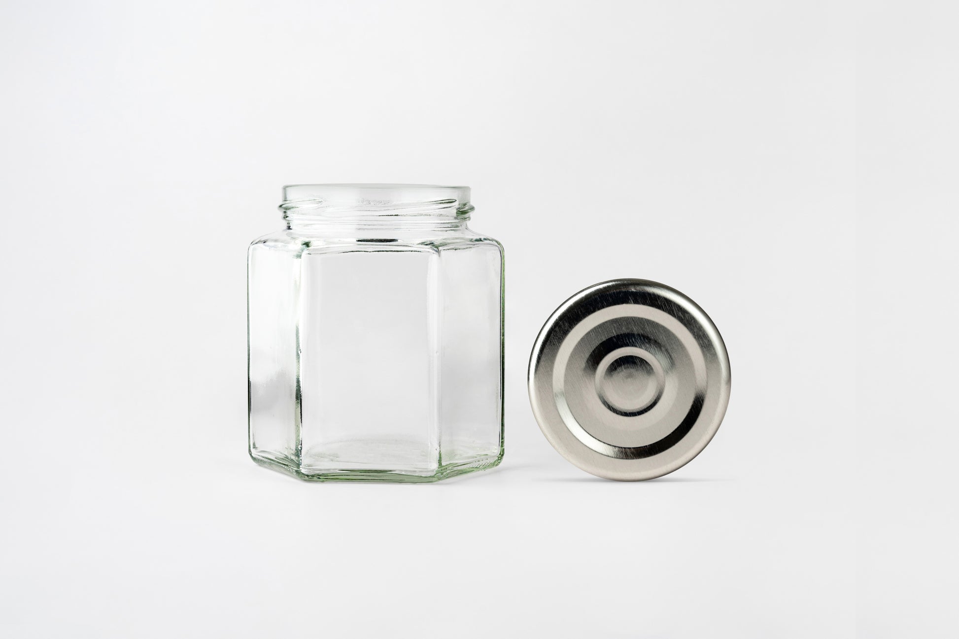 Glass Jar 390ml Hexagonal - Southern Jar Company Ltd