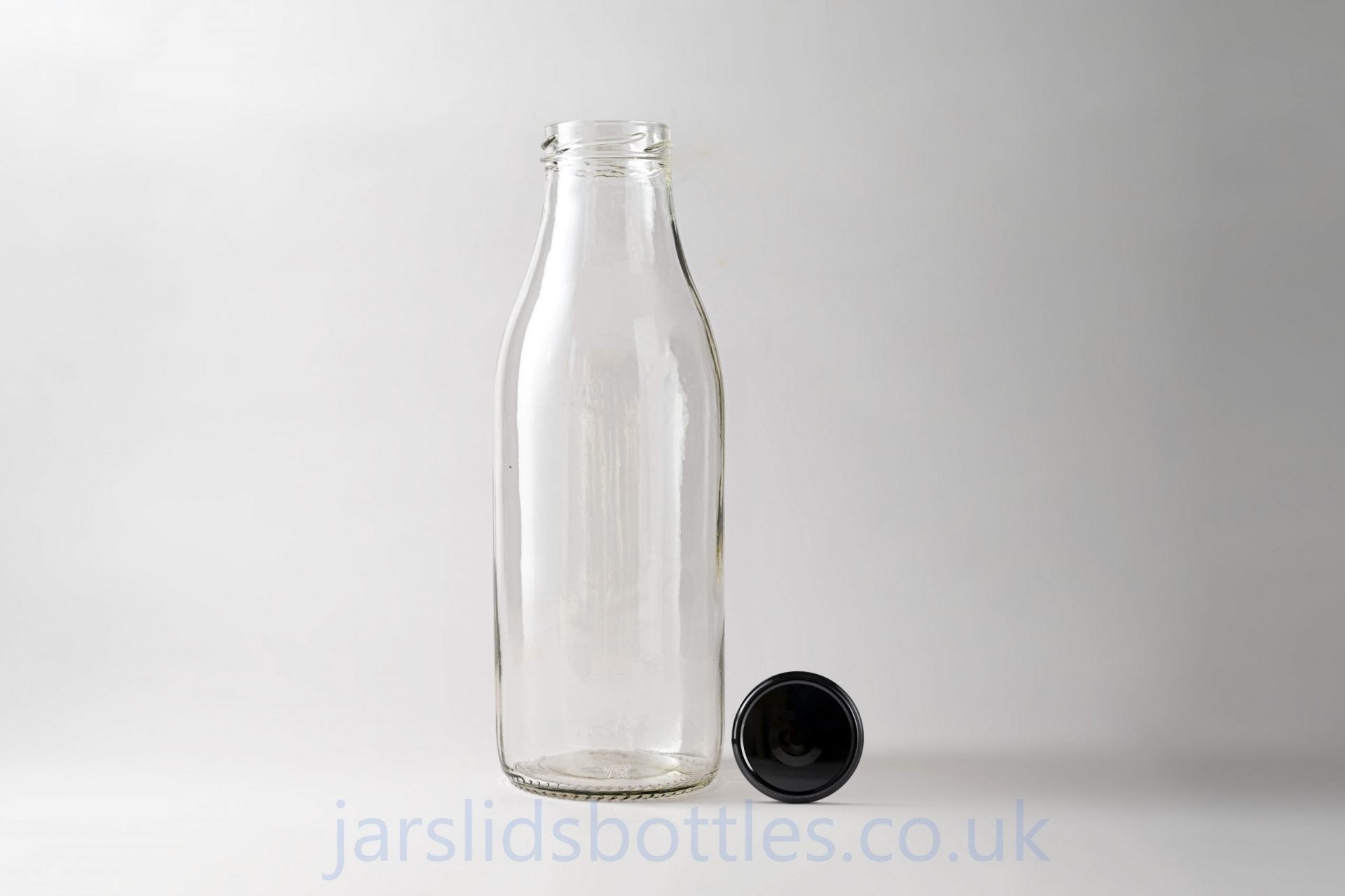500ml Glass Milk Bottle  black lid