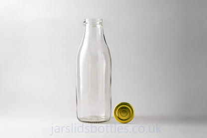 500ml Glass Milk Bottle  gold lid