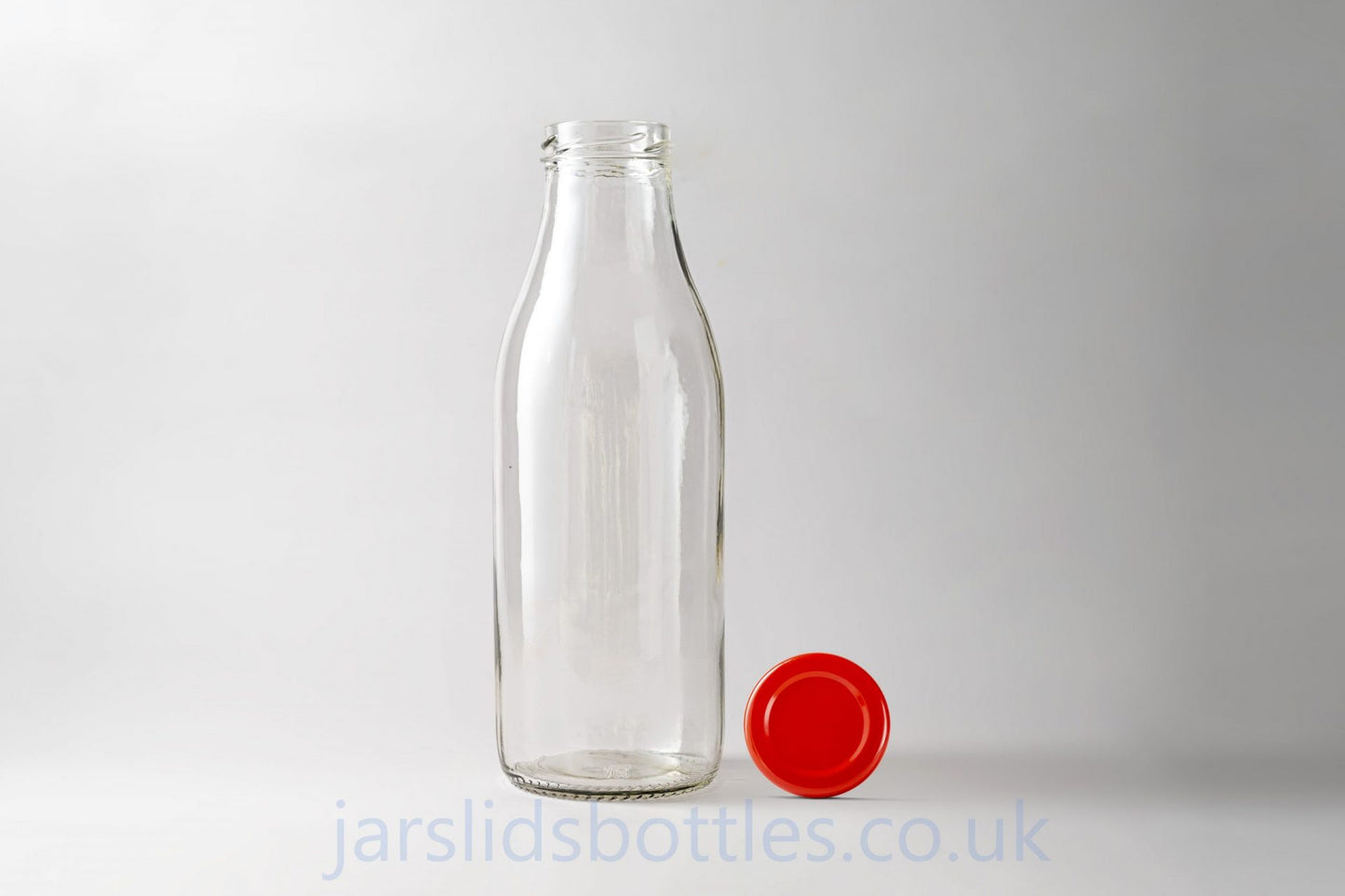 500ml Glass Milk Bottle  red lid