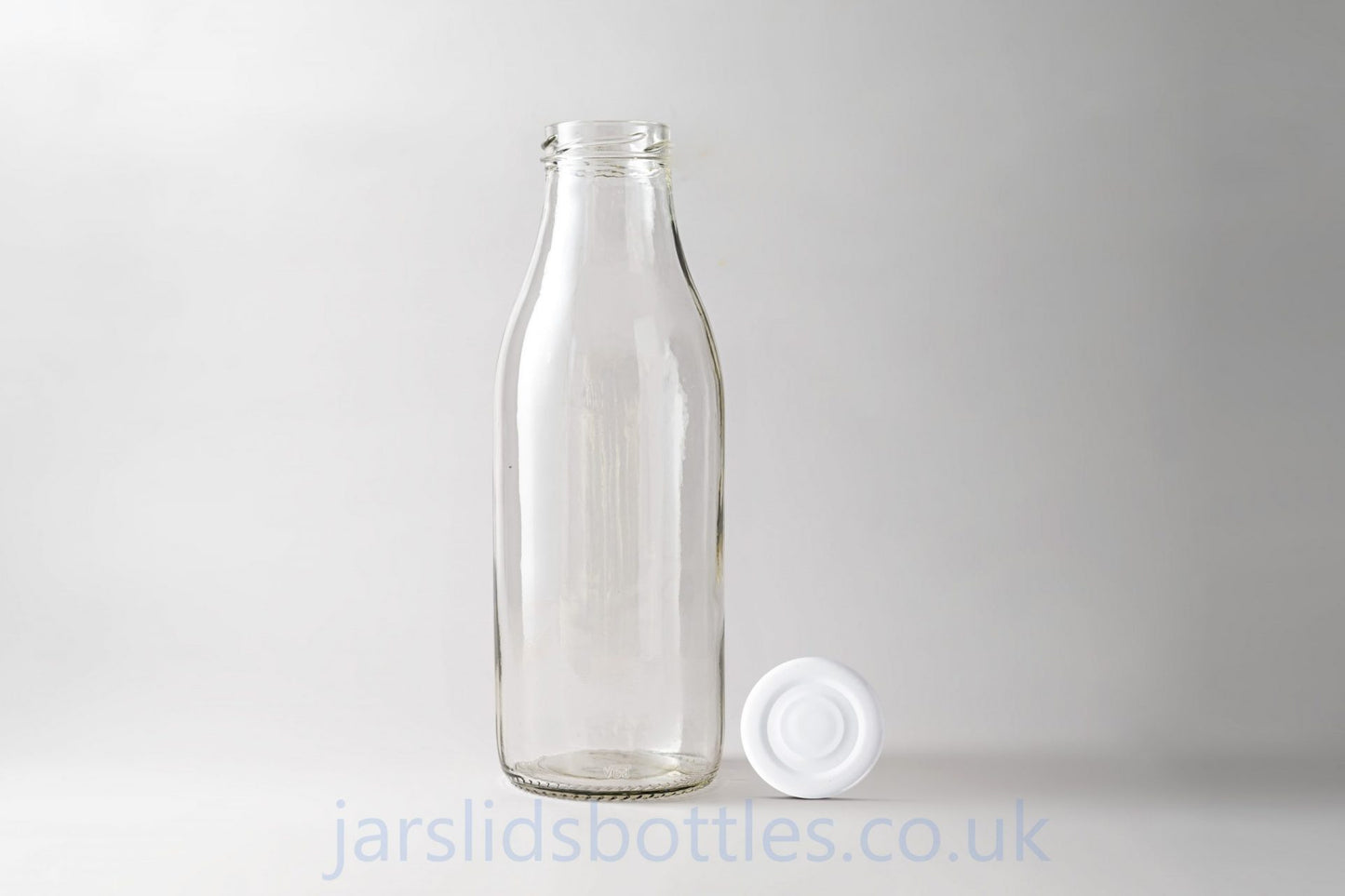 500ml Glass Milk Bottle white lid