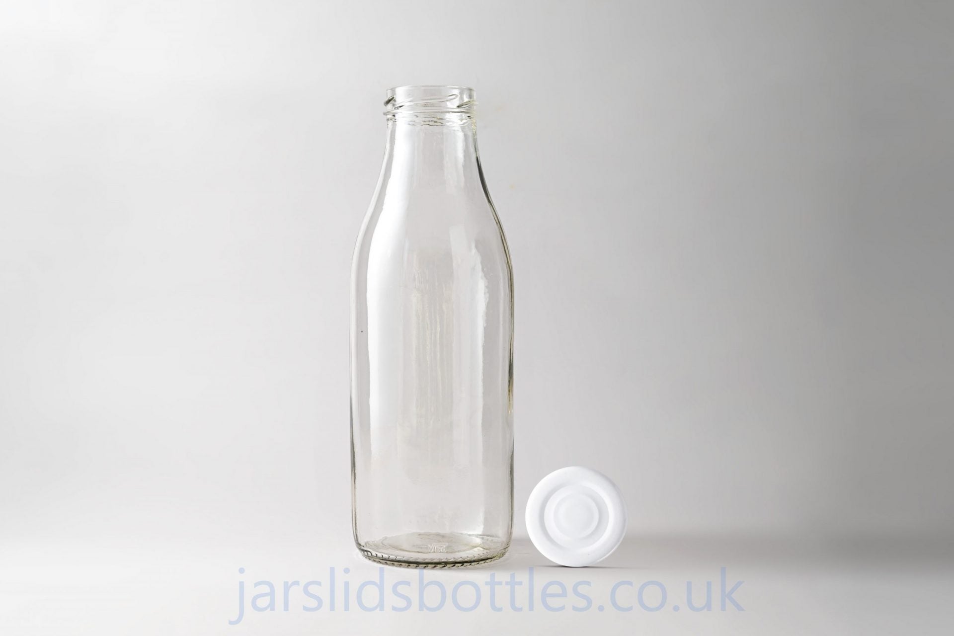 500ml Glass Milk Bottle white lid