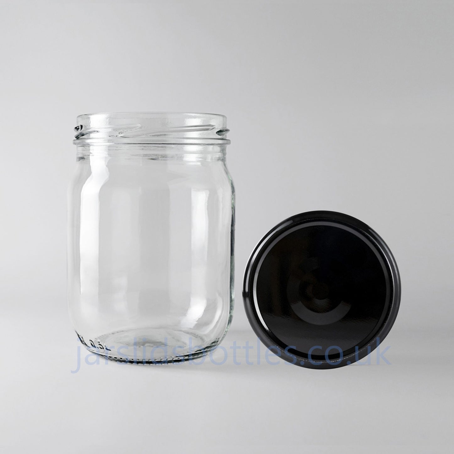500ml glass jar black lid