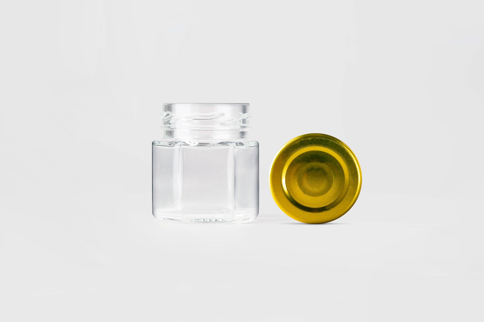 Glass Jar 50ml Hexagonal - Southern Jar Company Ltd
