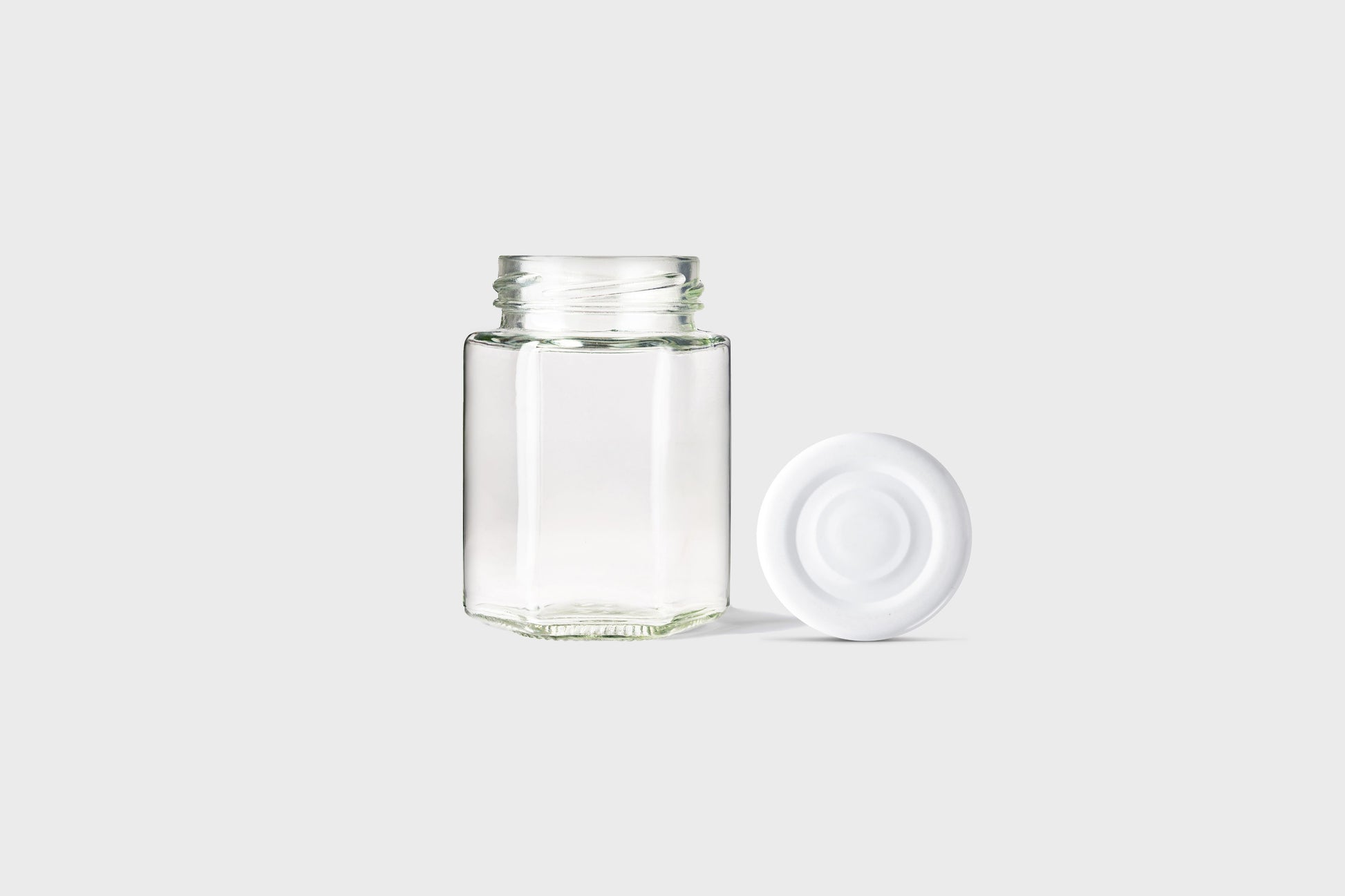 Glass Jar 55ml Hexagonal 