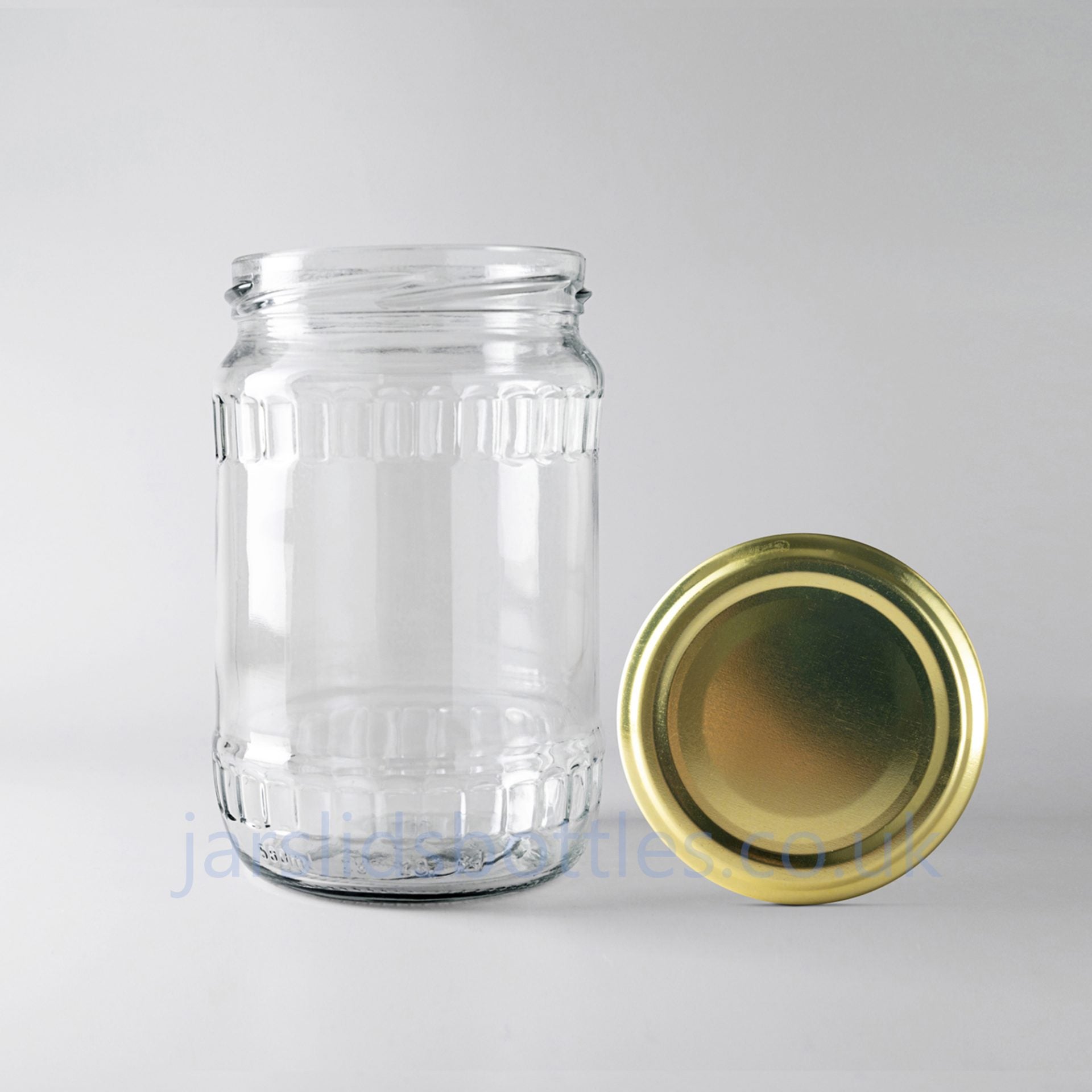 580ml glass jar  gold  lid