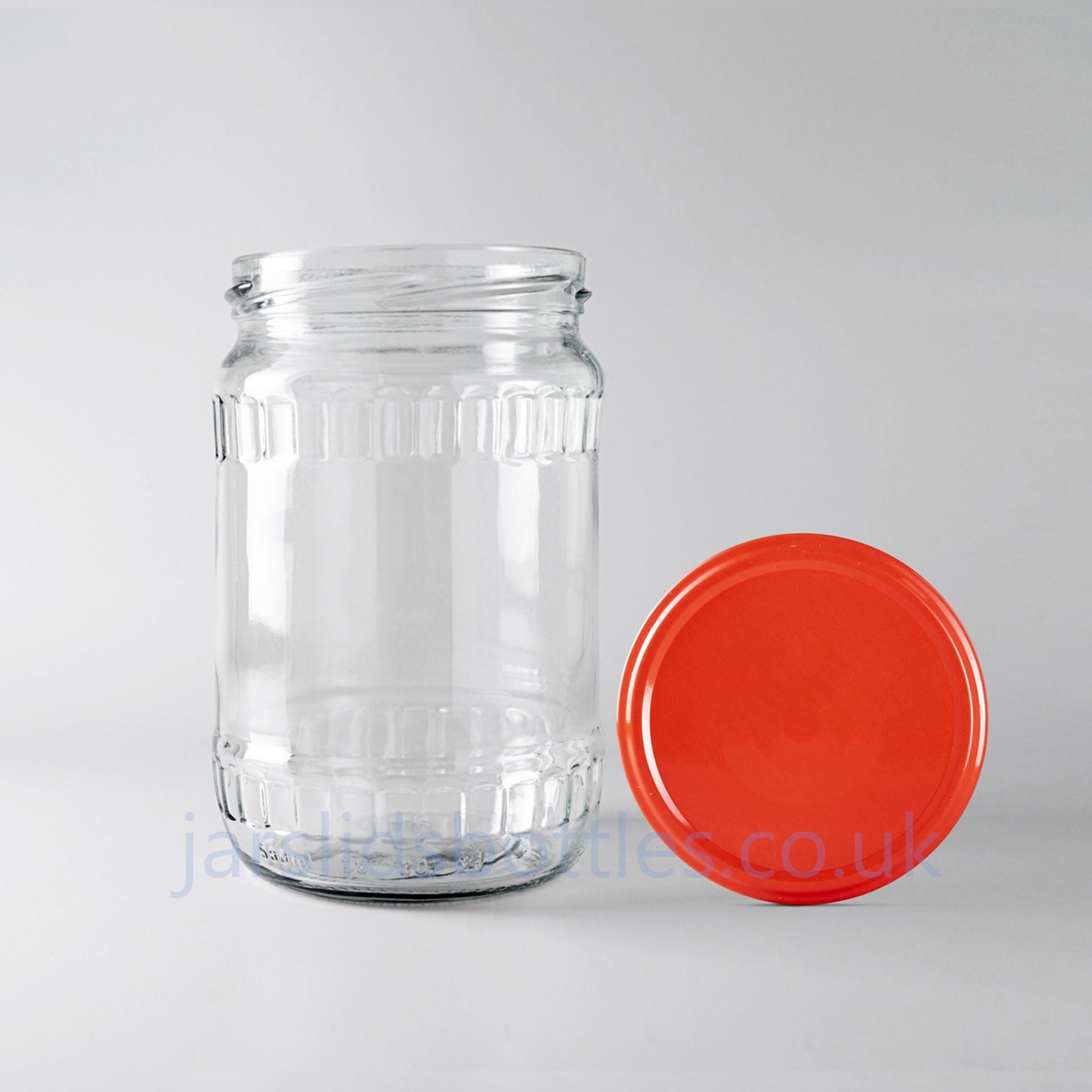 580ml glass jar  red lid