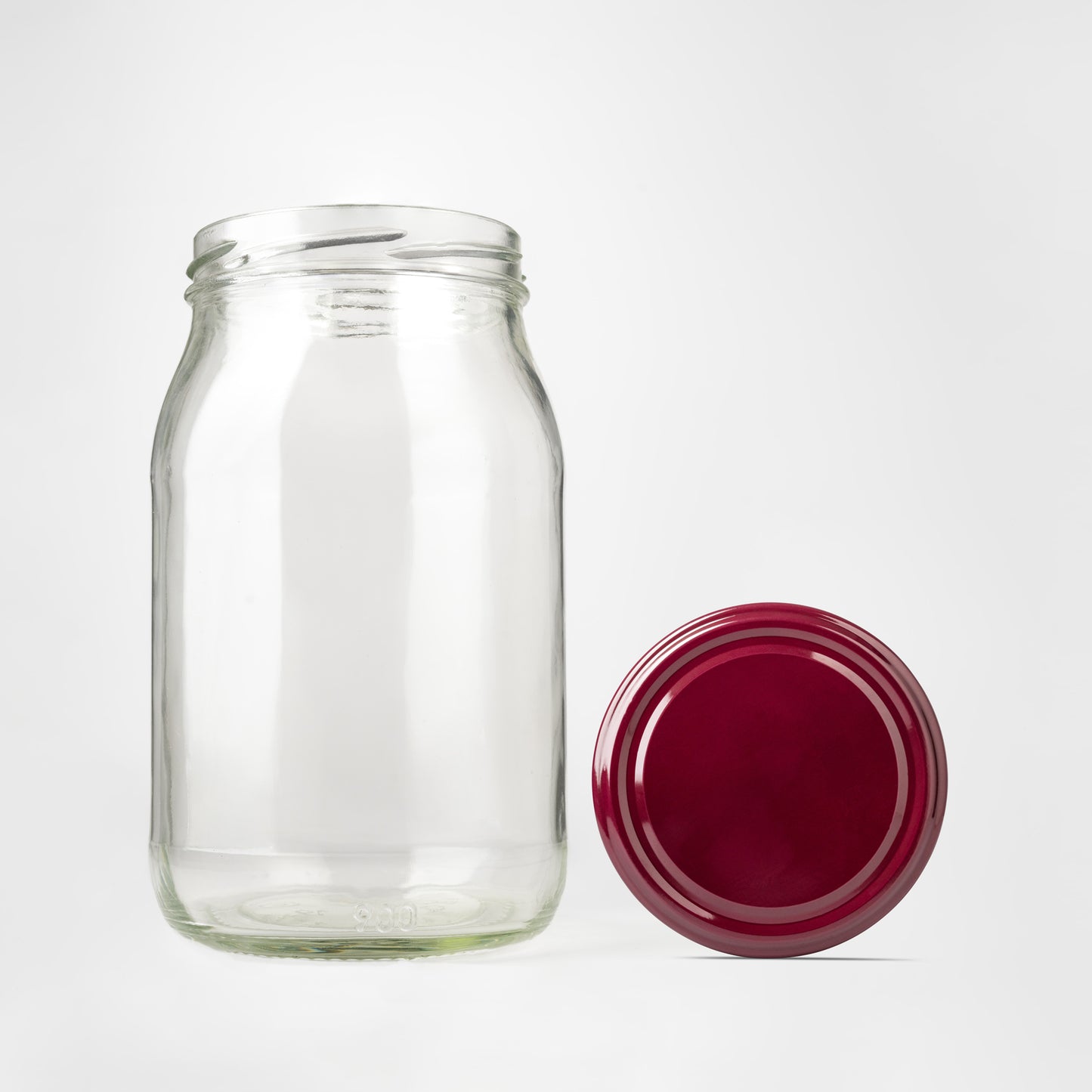 880 ml round glass jar