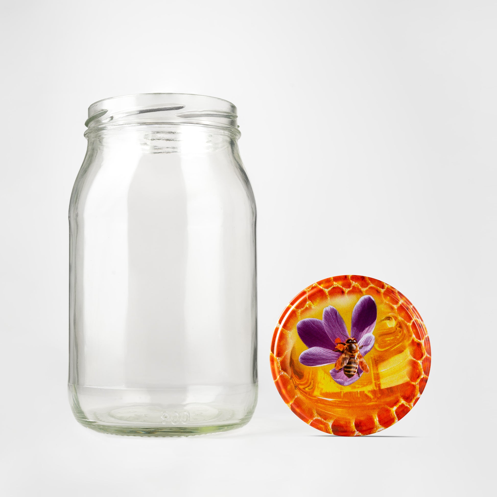 880 ml round glass jar