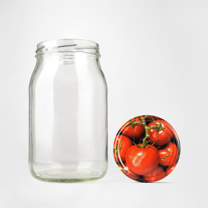 880 ml round glass jar