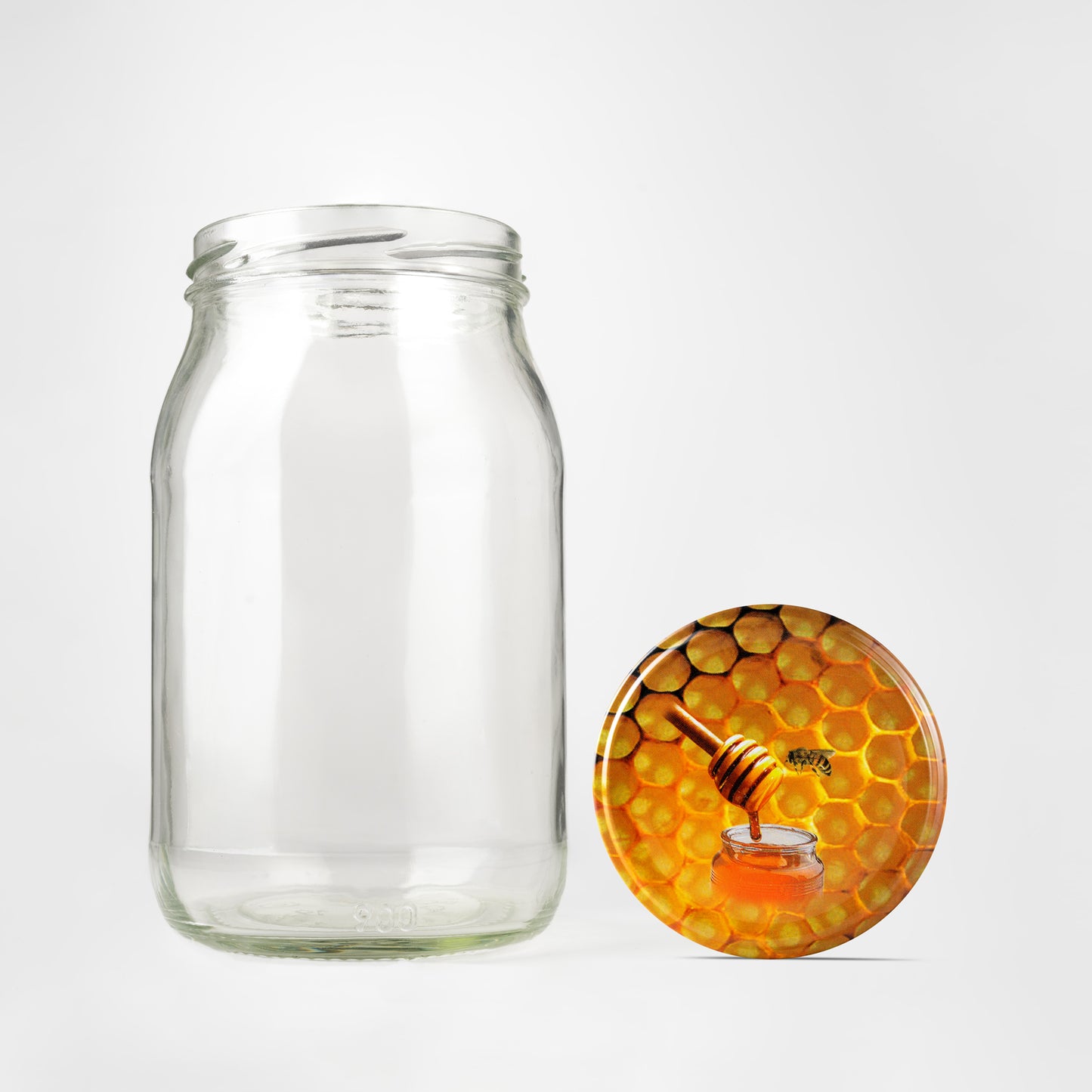 880 ml round glass jar