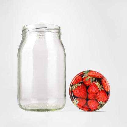 880 ml round glass jar