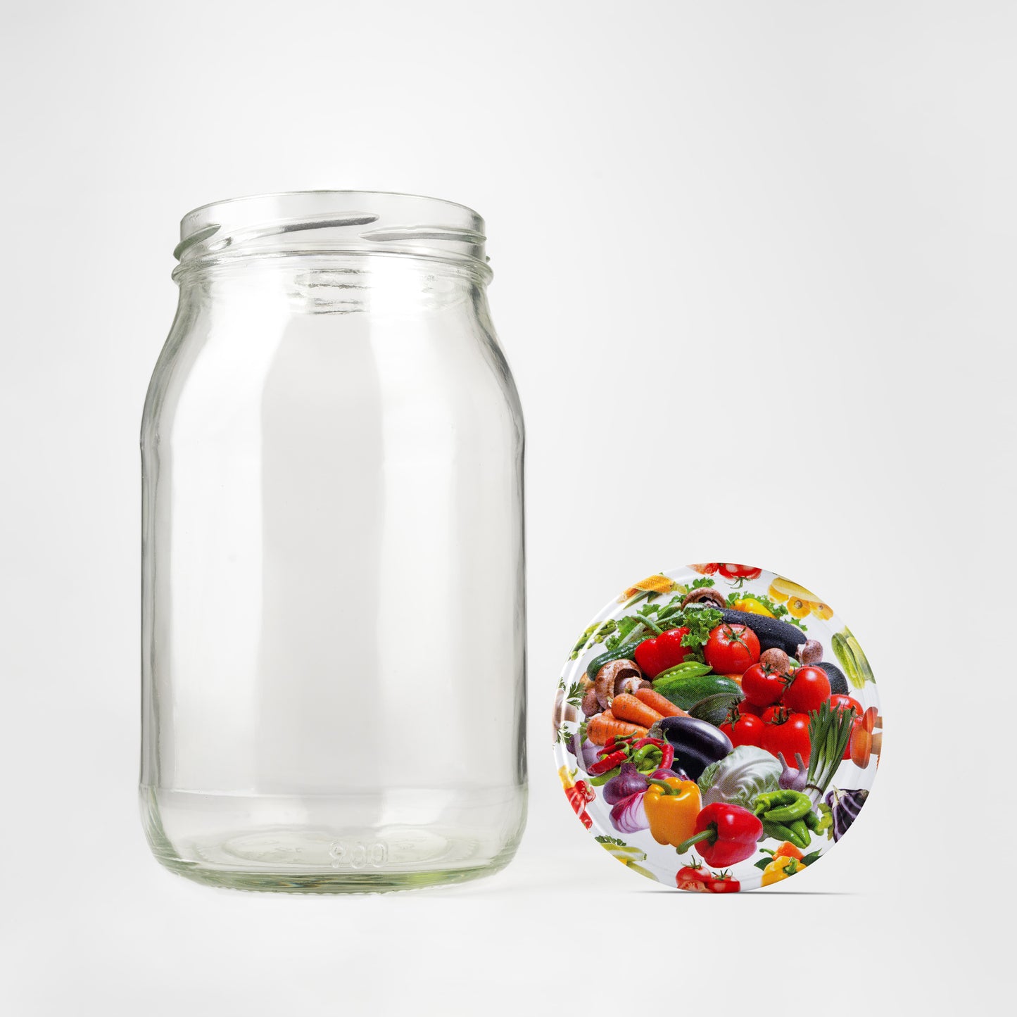 880 ml round glass jar