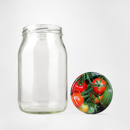 880 ml round glass jar