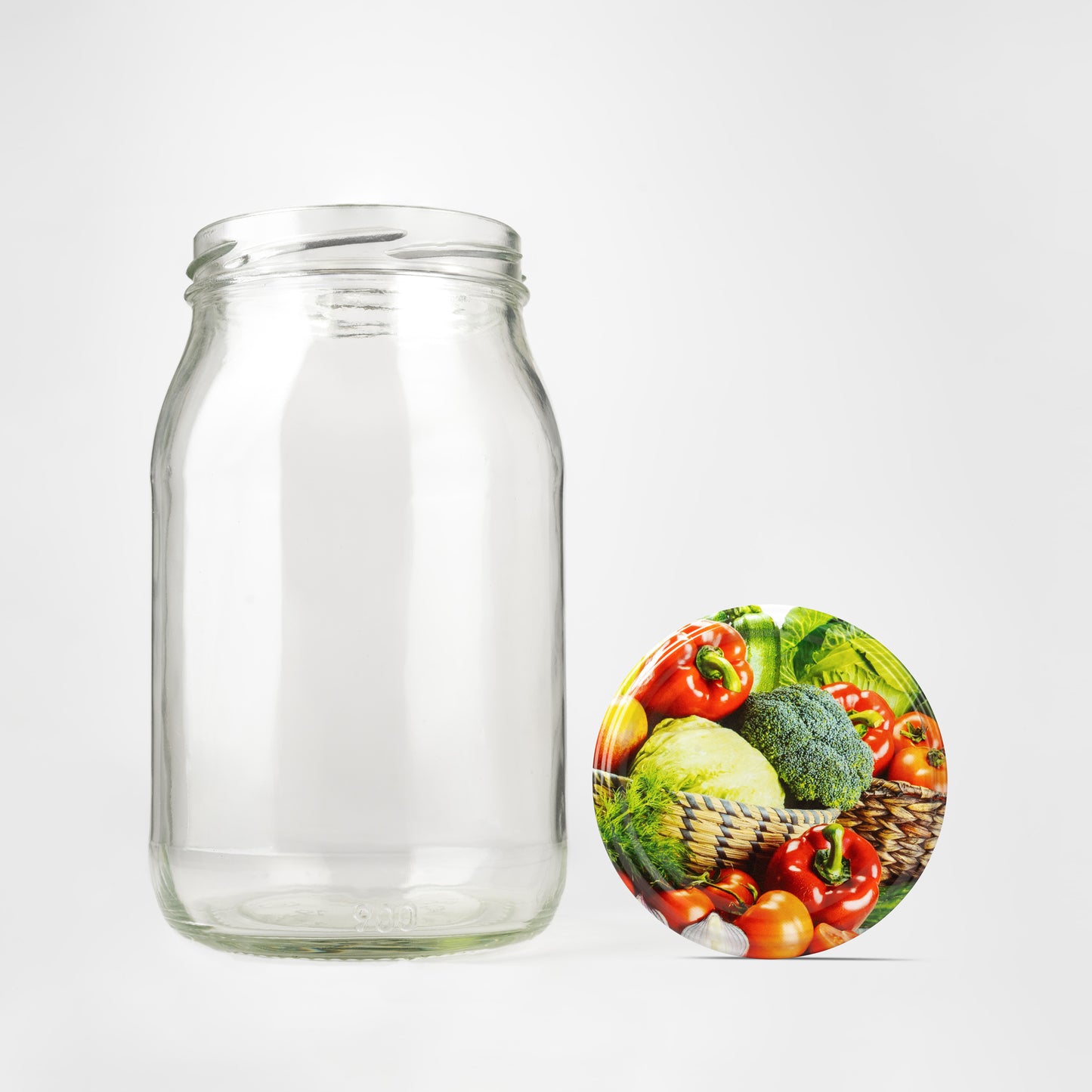 880 ml round glass jar