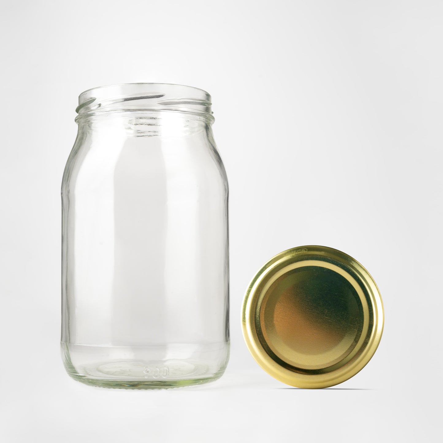 880 ml round glass jar
