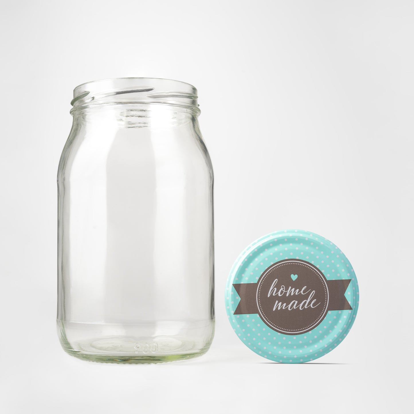 880 ml round glass jar