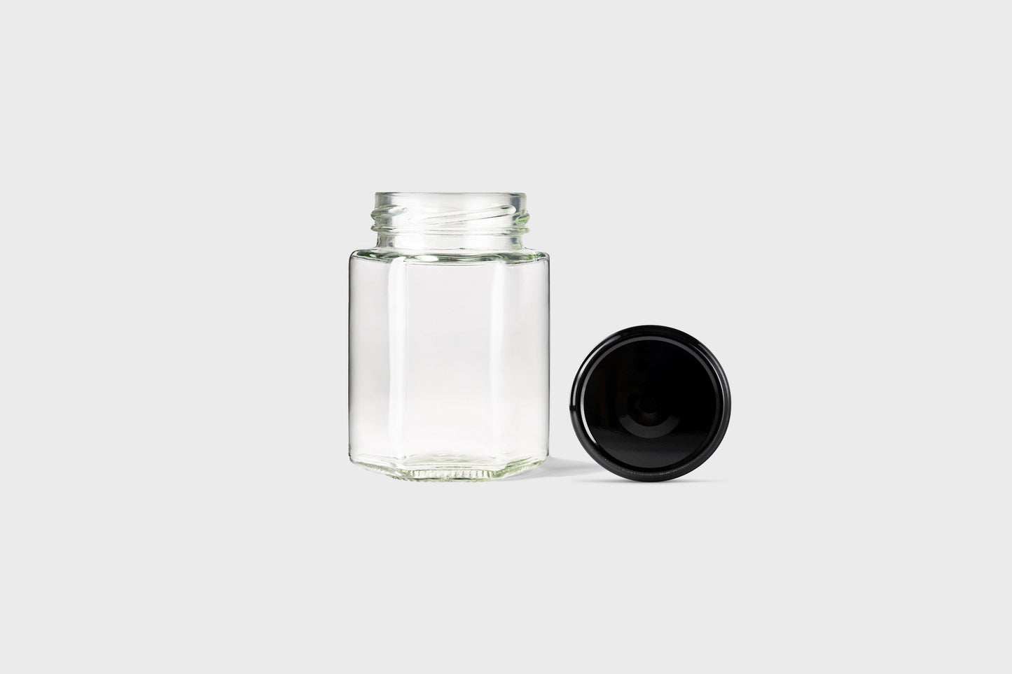 Glass Jar 60ml Hexagonal - Southern Jar Company Ltd