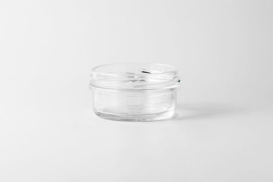 65ml low profile squat glass jar