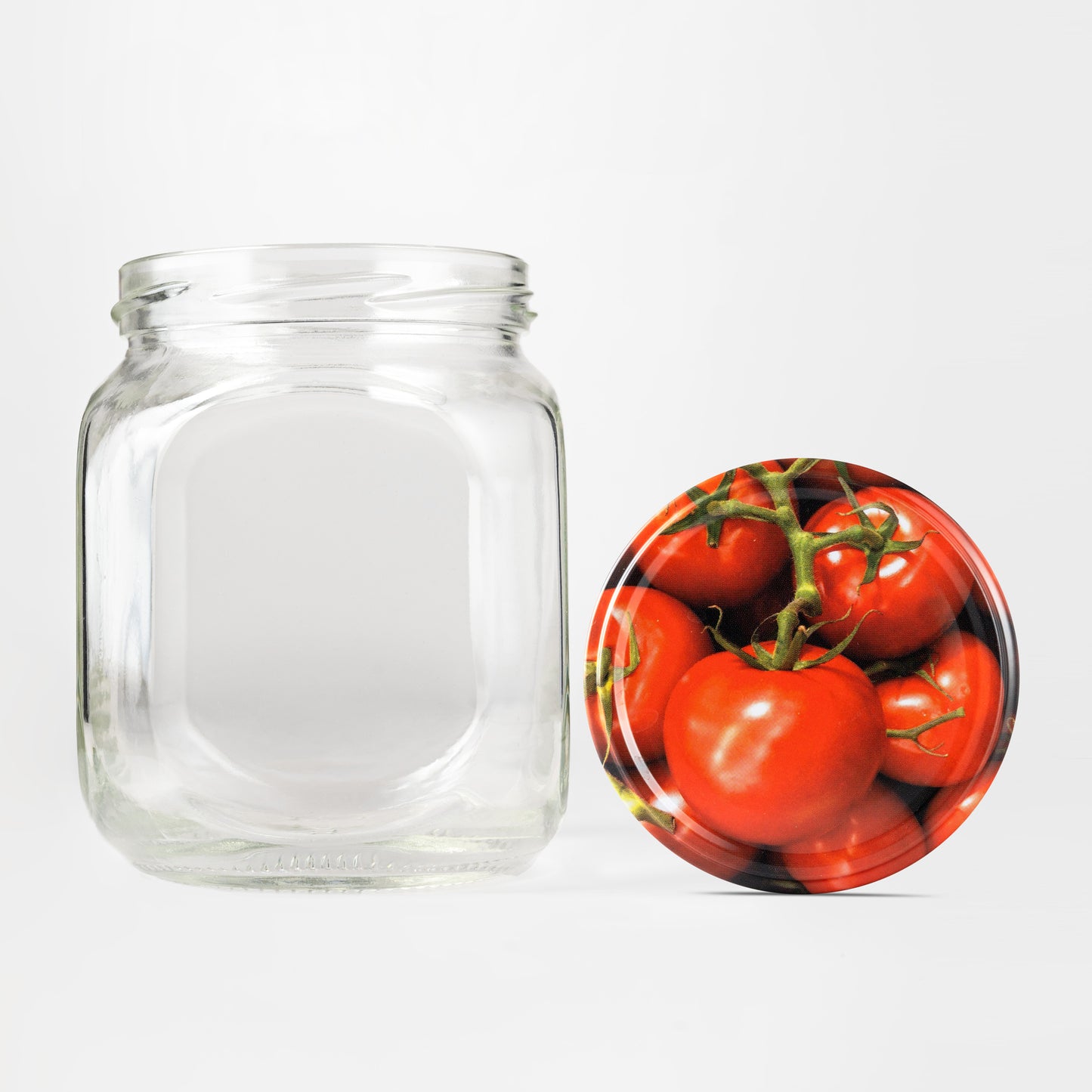 580 ml square glass jar