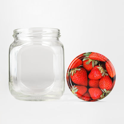 580 ml square glass jar