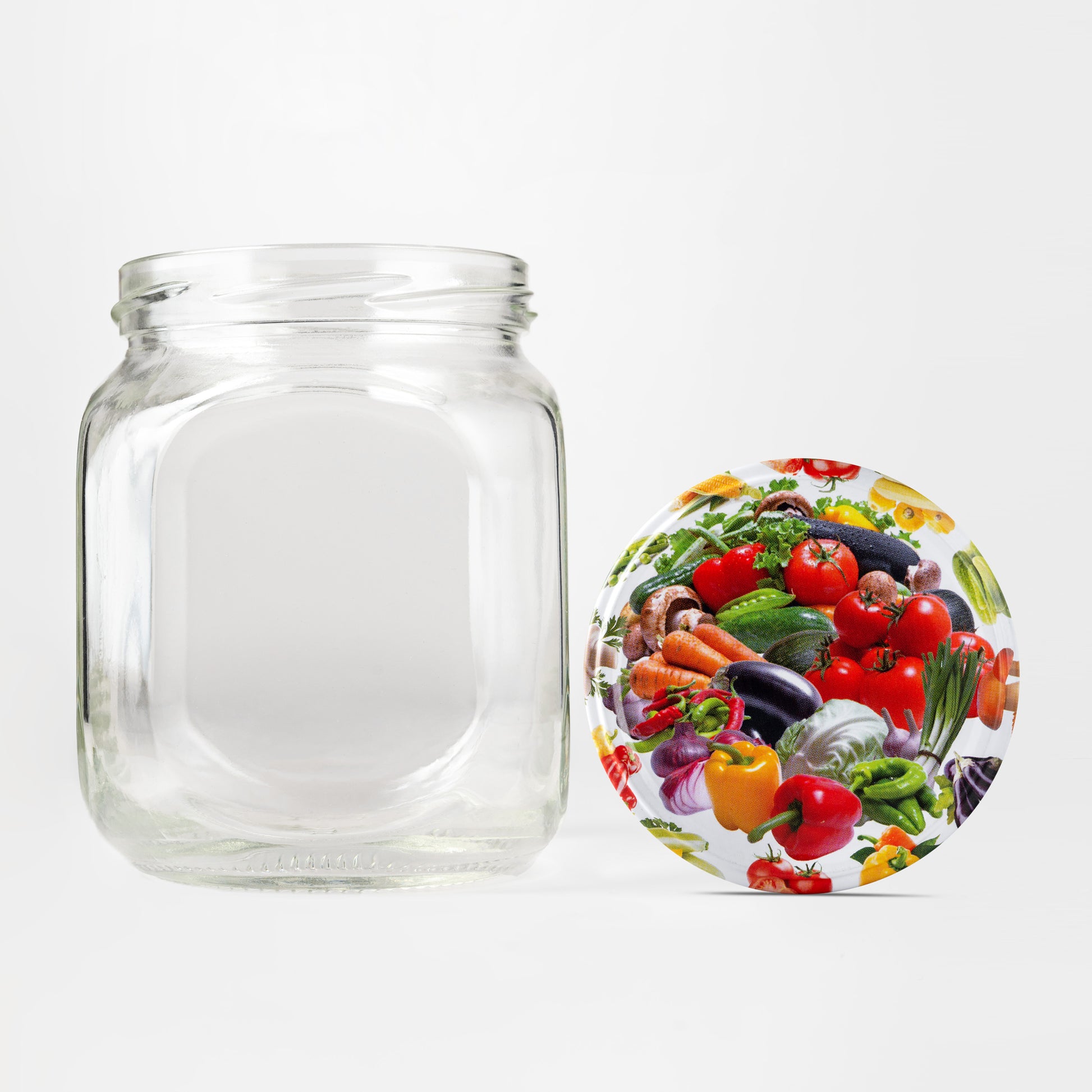 580 ml square glass jar