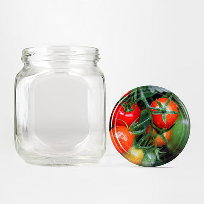 580 ml square glass jar