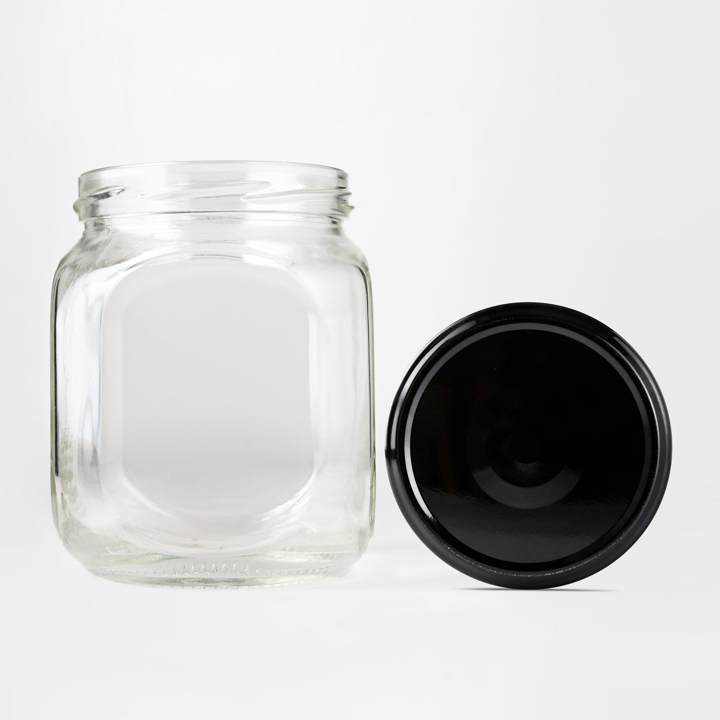 580 ml square glass jar