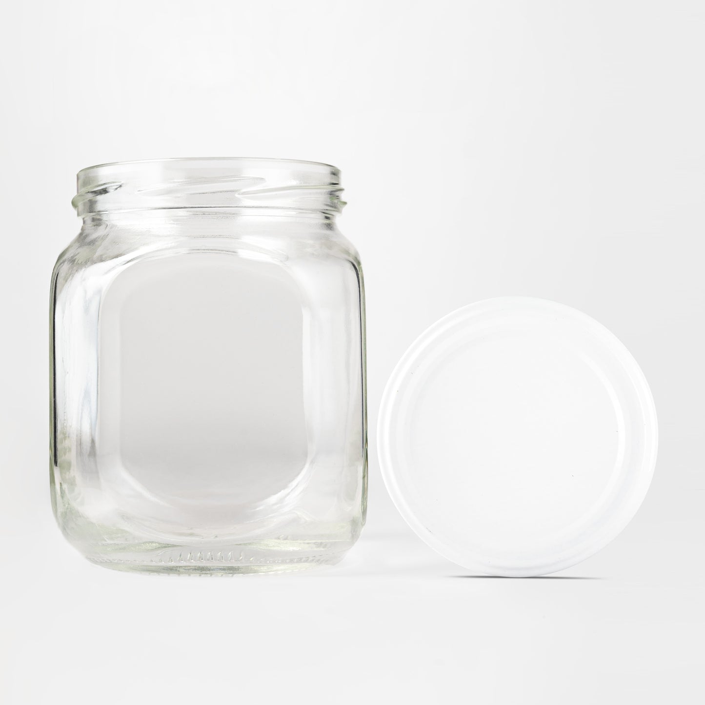 580 ml square glass jar