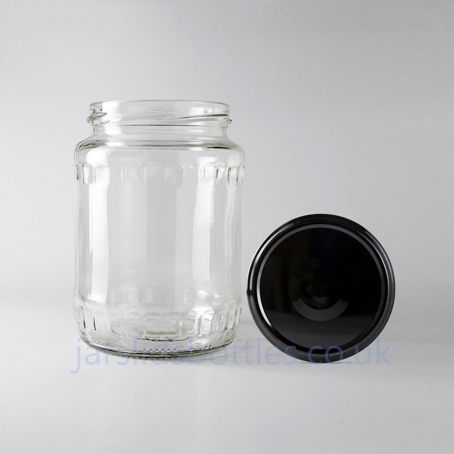 720 ml glass jar black lid