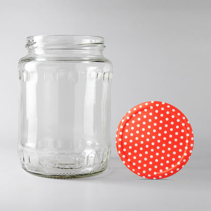 720 ml glass jar  polka dot  lid