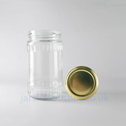 Glass jar 212 ml. Lids included.