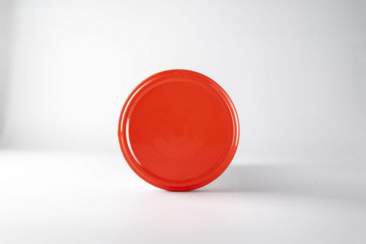 Red metal lids 82 mm