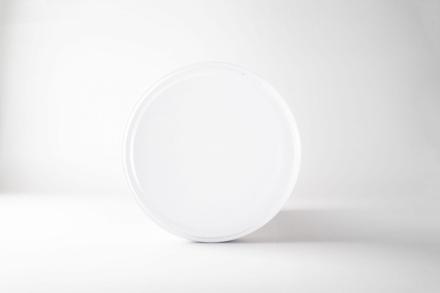 100 mm white metal lid
