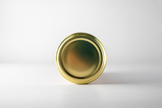 58mm Golden Twist Off Lids - Southern Jar Company Ltd
