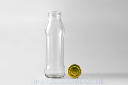 Glass juice bottle 720 ml. Lids included.