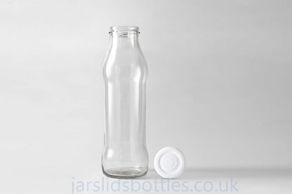 Glass juice bottle 720 ml. Lids included.