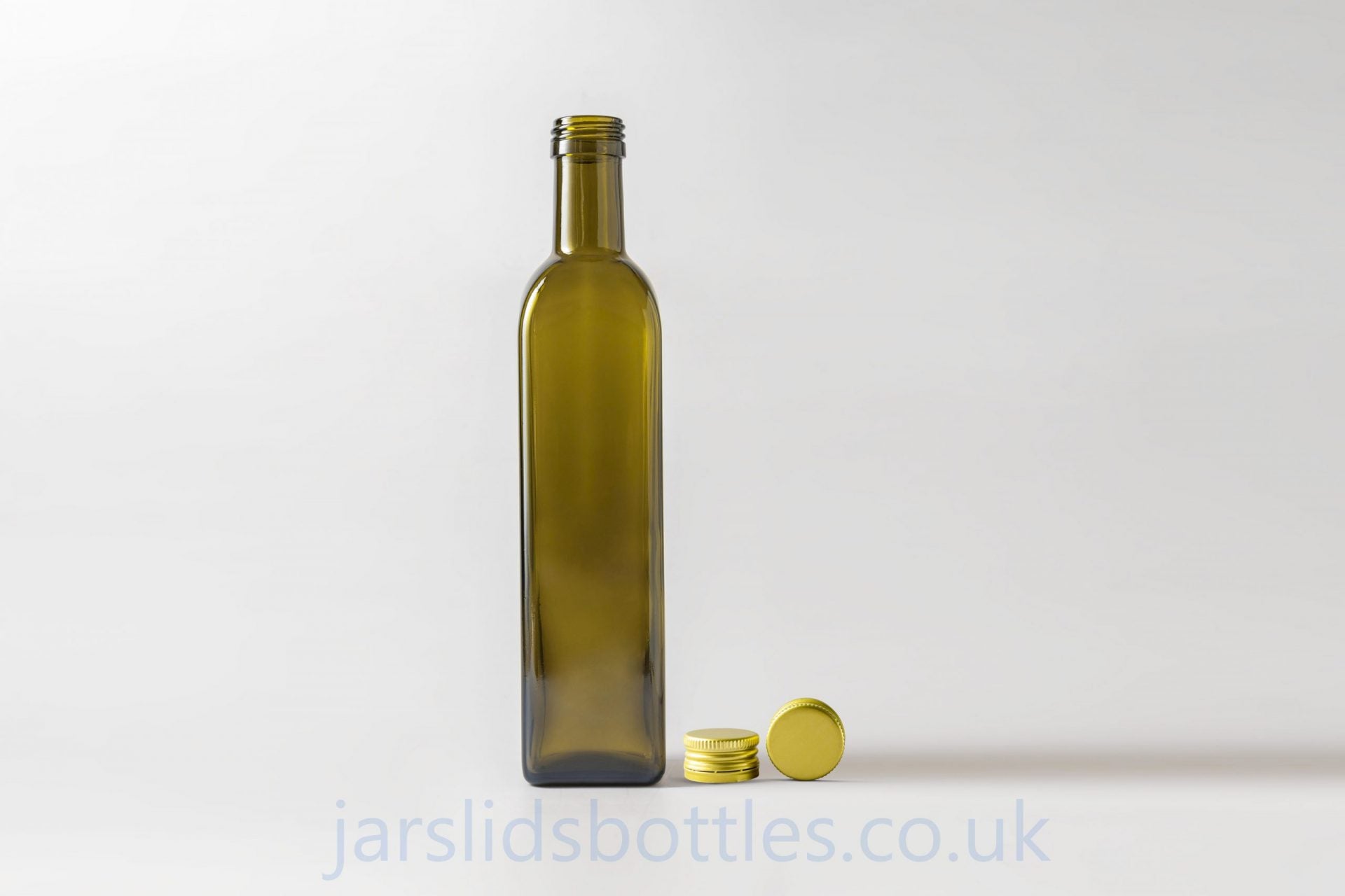 Glass bottle 1.0 L Olive oil. Stoppings included. 