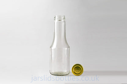 Glass juice bottle 500 ml Lunt. Lids included.