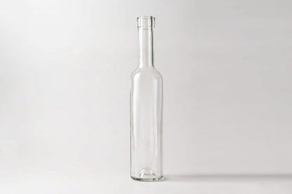 Glass bottle 500 ml Belissima. Coming with stoppers.