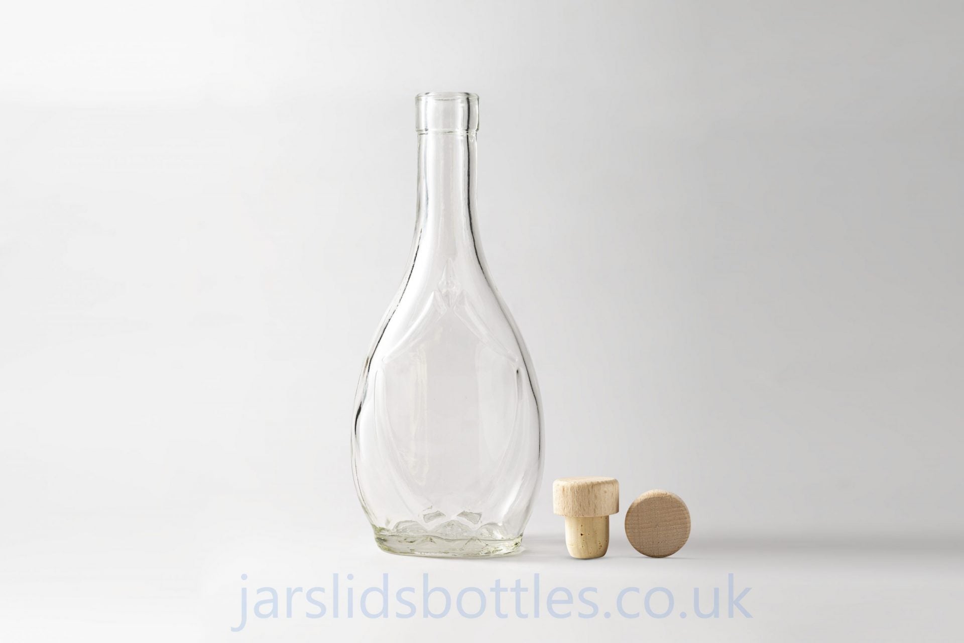Glass bottle 200 ml Quail. Stoppings included. 